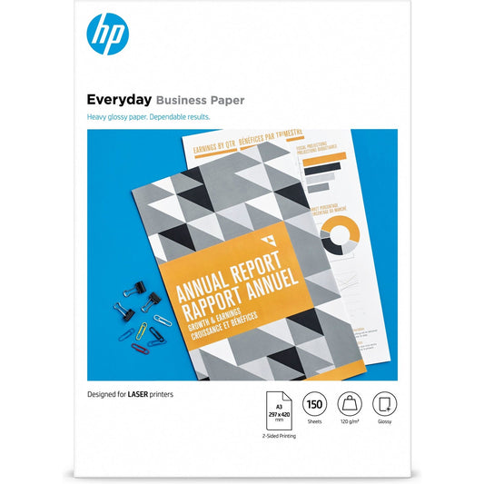 HP - Papel para uso profesional Everyday  satinado  120 g/m2  A3 (297 x 420 mm)  150 hojas