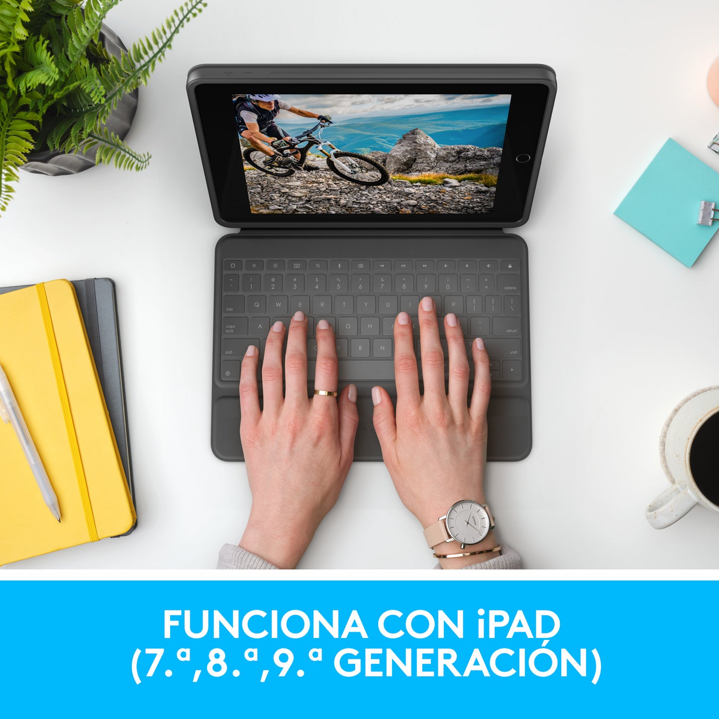 Logitech - Rugged Folio Grafito Smart Connector QWERTY Español