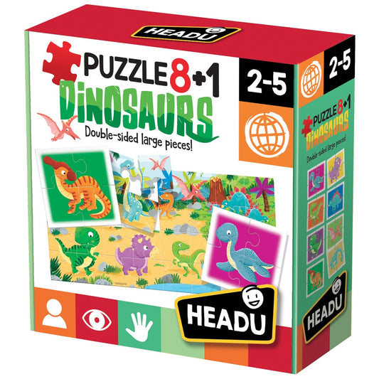 Headu - Puzzle 8+1 Dinosaurs