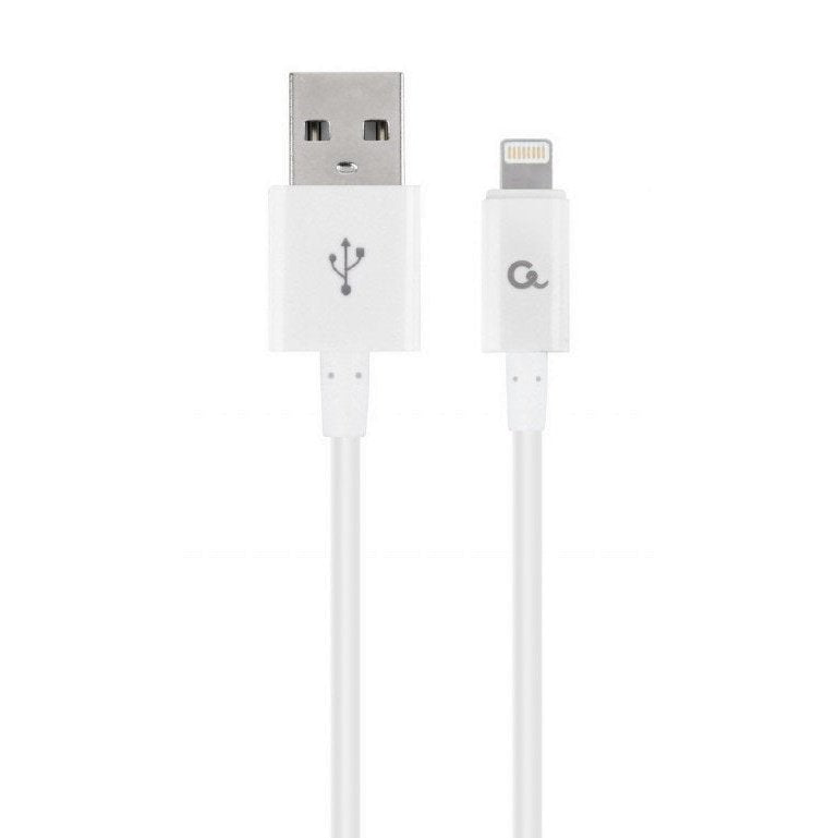 Cablexpert - CC-USB2P-AMLM-2M-W cable de conector Lightning Blanco