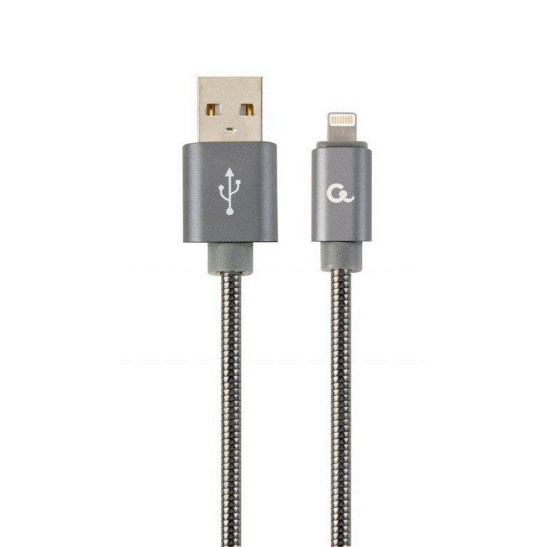 Cablexpert - CC-USB2S-AMLM-1M-BG cable de conector Lightning 8 m Gris