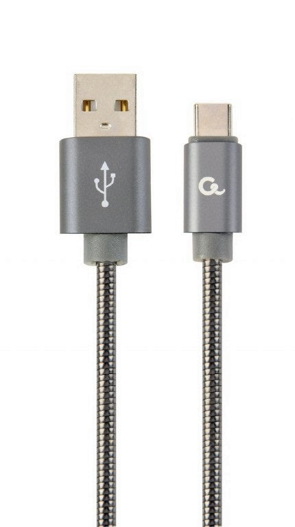 Cablexpert - CC-USB2S-AMCM-2M-BG cable USB USB 2.0 USB A USB C Gris