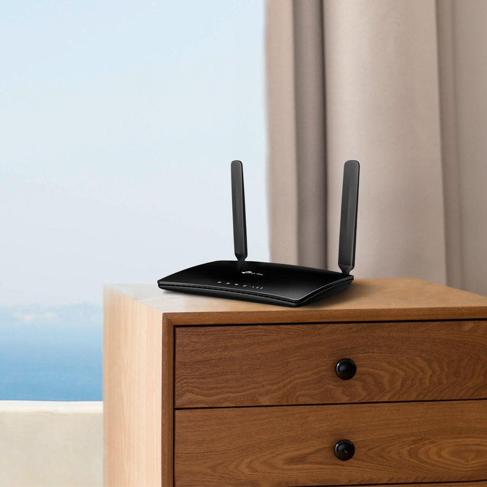 TP-Link - TL-MR6400 router inalámbrico Ethernet rápido Banda única (2 4 GHz) 4G Negro