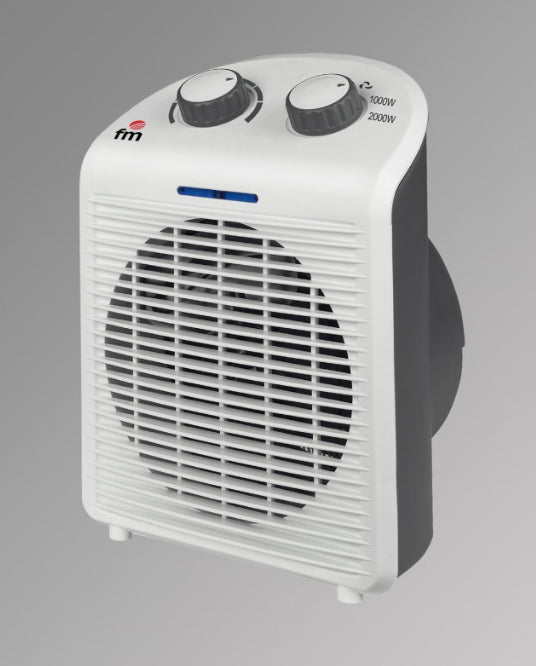 FM Calefacción - T-22 Ventilador eléctrico Interior Negro  Blanco 2000 W