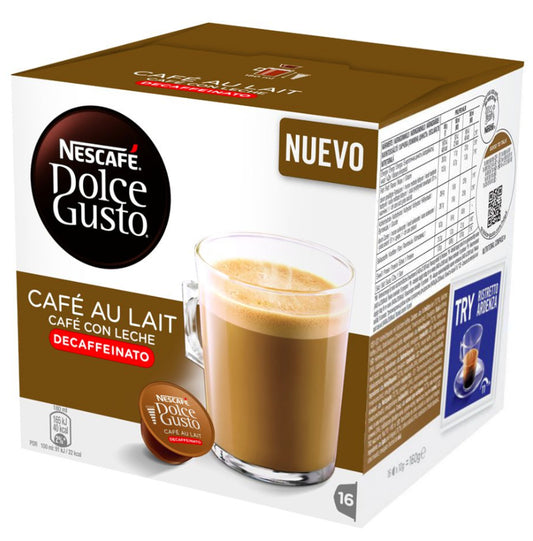 Nescafé - Dolce Gusto Café au Lait Decaffeinated Dosis de café 16 pieza(s)