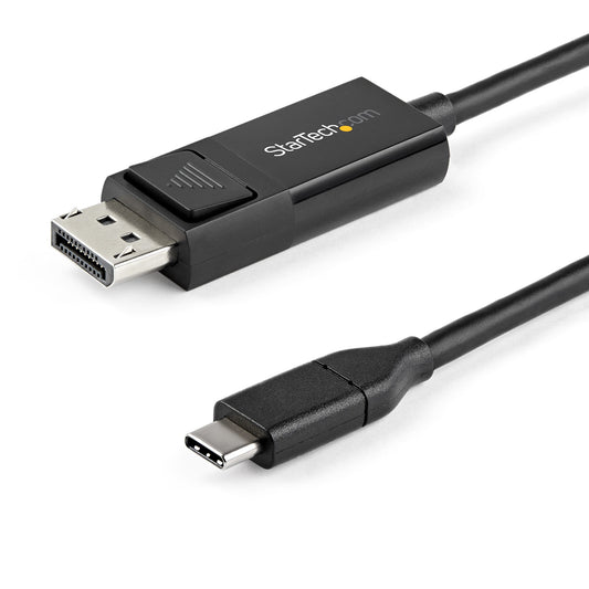 StarTech.com - Cable de 1m USB C a DisplayPort 1.2 de 4K a 60Hz - Cable Adaptador de Vídeo Bidireccional DP a USB-C o USB-C a DP Reversible - HBR2/HDR - Cable de Monitor USB tipo C/TB3