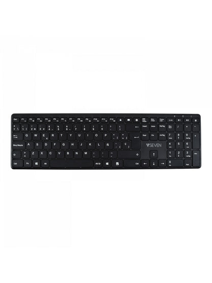 V7 - Teclado Bluetooth KW550ESBT de 2 4 GHz  modo dual  QWERTY español: negro