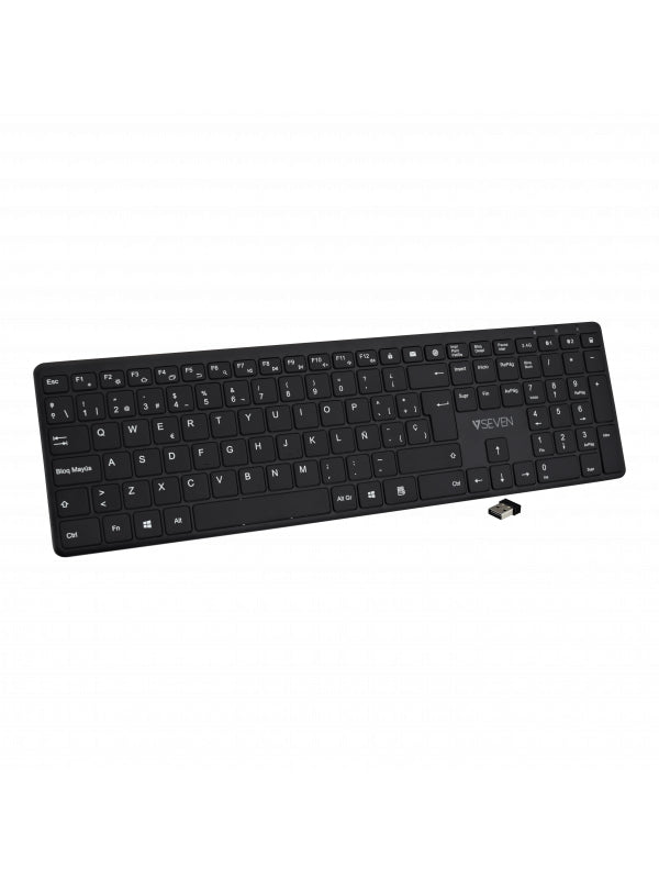 V7 - Teclado Bluetooth KW550ESBT de 2 4 GHz  modo dual  QWERTY español: negro