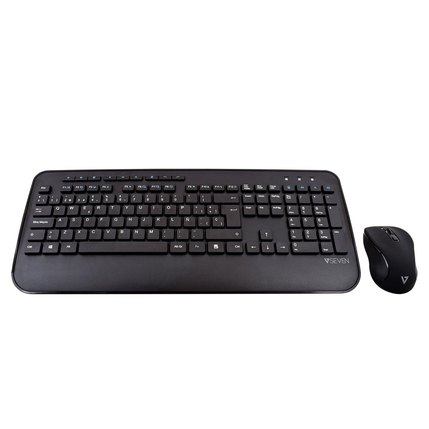 V7 - CKW300ES Teclado Full-size con reposamuñecas QWERTY español (negro)