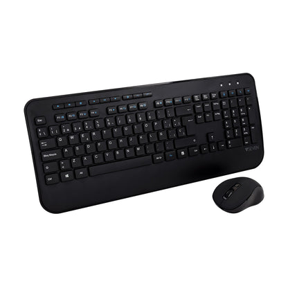 V7 - CKW300ES Teclado Full-size con reposamuñecas QWERTY español (negro)