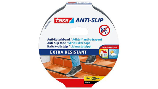 TESA - 55589-00 Cinta antideslizante para baño Negro