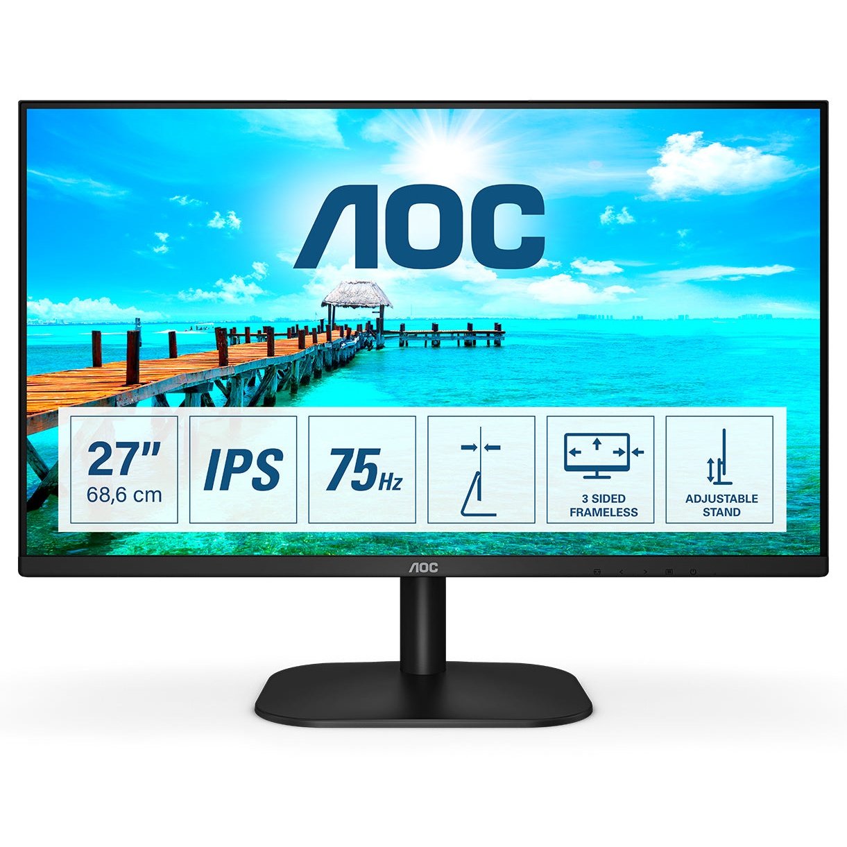 AOC - B2 27B2H pantalla para PC 68 6 cm (27") 1920 x 1080 Pixeles Full HD LED Negro