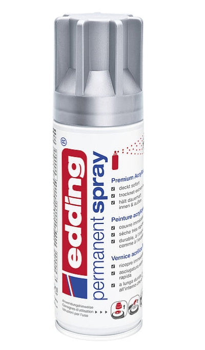 Edding - 5200 pintura acrílica 200 ml Plata Bote de spray