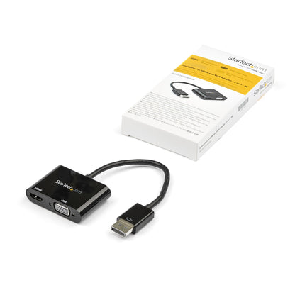 StarTech.com - Adaptador DisplayPort a HDMI VGA - Dongle Convertidor DisplayPort 1.2 HBR2 a HDMI 2.0 (4K 60Hz) o VGA 1080p - Adaptador DP a Monitor HDMI o VGA - Adaptador de Vídeo Digital