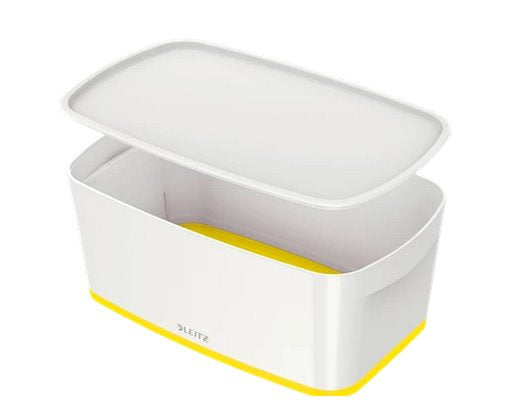 Leitz - 52291016 caja de almacenaje Rectangular ABS sintéticos Blanco  Amarillo