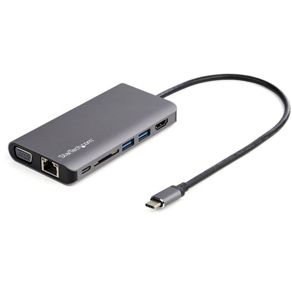 StarTech.com - Adaptador Multipuertos USB-C - Mini Docking Station para Viajes con HDMI de 4K o VGA de 1080p - con Hub Ladrón USB 3.0 - PD de 100W - SD - Ethernet - Audio y Micrófono - Replicador de Puertos Portátil