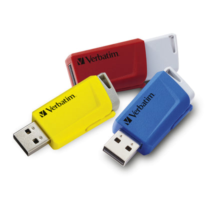 Verbatim - Store 'n' Click - Unidad USB 3.2 GEN1 - 3x16 GB  Rojo/Azul/Amarillo