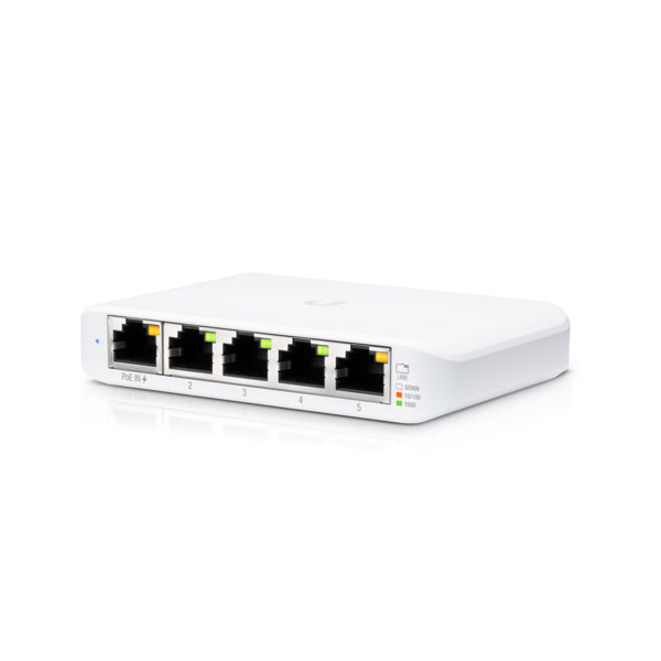 Ubiquiti - UniFi Switch Flex Mini (3-pack) Gestionado Gigabit Ethernet (10/100/1000) Energía sobre Ethernet (PoE) Blanco