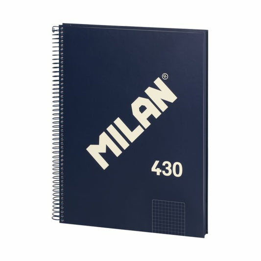 Milan - 57143E80B cuaderno y block A4 80 hojas Azul - Pack 3 Unidades