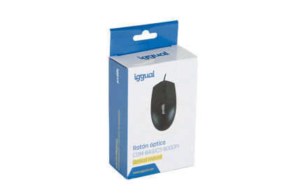 iggual - COM-BASIC3-800DPI ratón Oficina Ambidextro USB tipo A