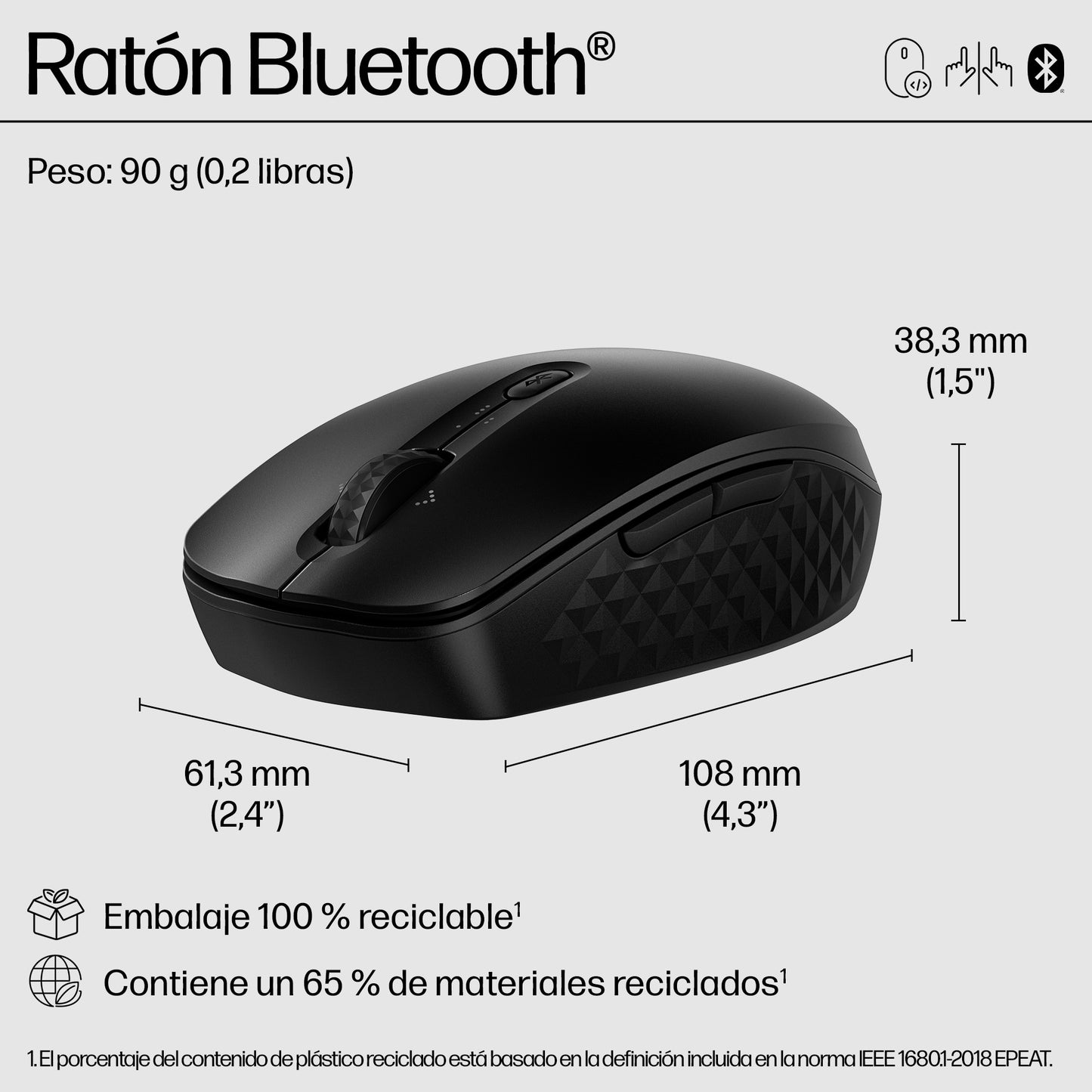 HP - Ratón Bluetooth programable 420