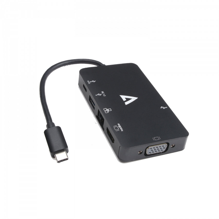 V7 - V7UC-U3CRJ45HDVG-BLK Adaptador gráfico USB 3840 x 2160 Pixeles Negro