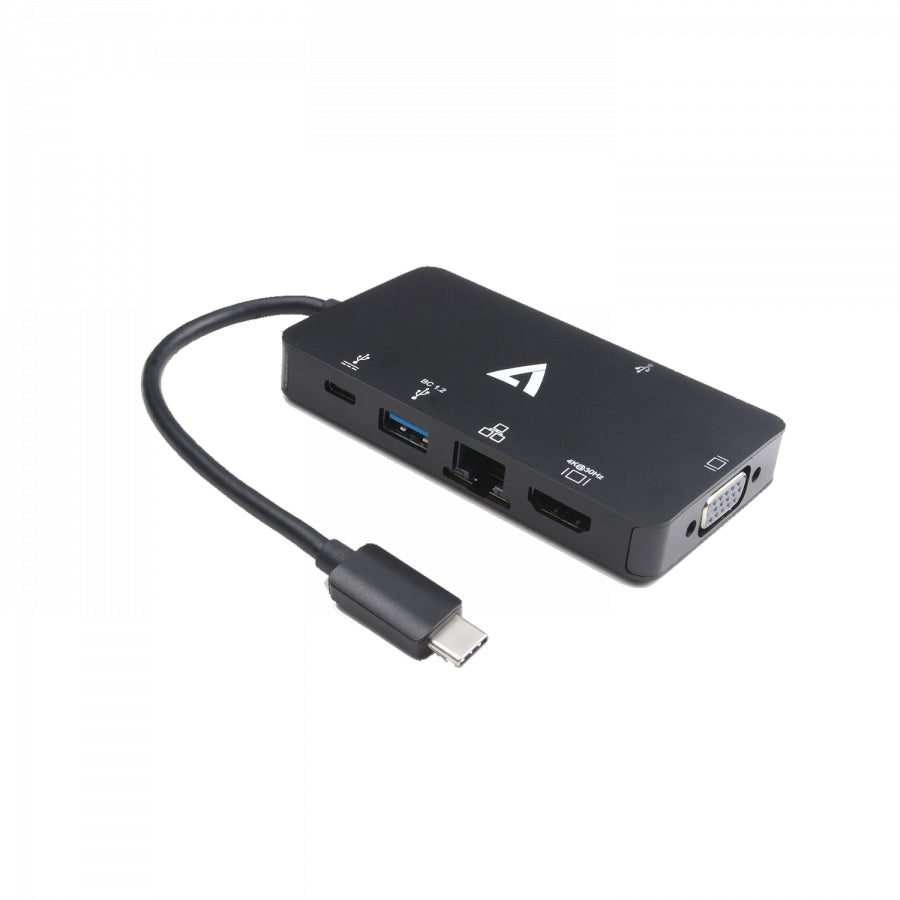 V7 - V7UC-U3CRJ45HDVG-BLK Adaptador gráfico USB 3840 x 2160 Pixeles Negro