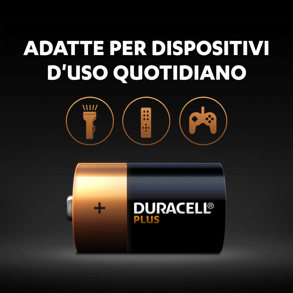 Duracell - Plus Batería de un solo uso D Alcalino