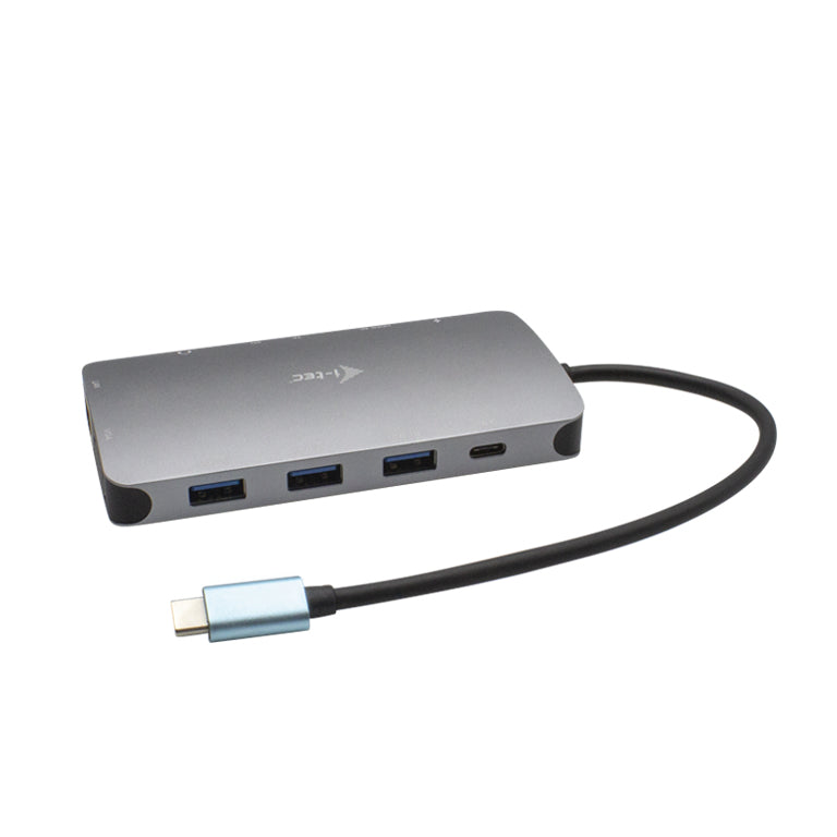 i-tec - Metal USB-C Nano Dock HDMI/VGA with LAN + Universal Charger 77 W