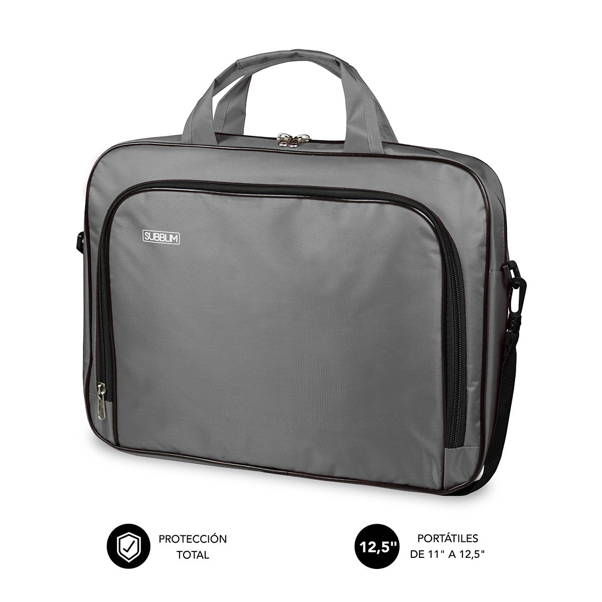 SUBBLIM - Maletín Ordenador Oxford Laptop Bag 11-12 5" Grey