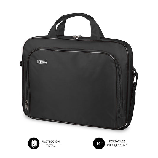 SUBBLIM - Maletín Ordenador Oxford Laptop Bag 13 3"-14" Black