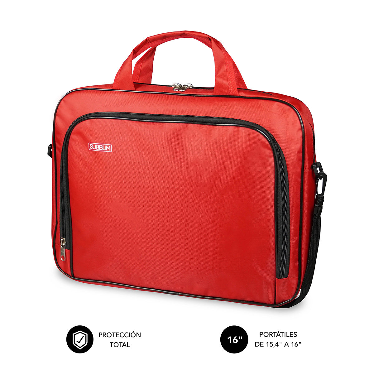 SUBBLIM - Maletín Ordenador Oxford Laptop Bag 15 4-16" Red