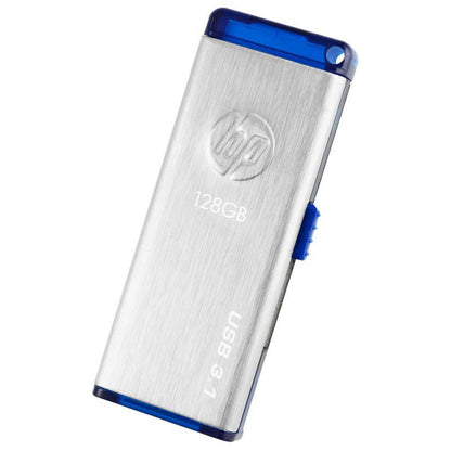 HP - x730w unidad flash USB 128 GB USB tipo A 3.2 Gen 1 (3.1 Gen 1) Azul  Acero inoxidable