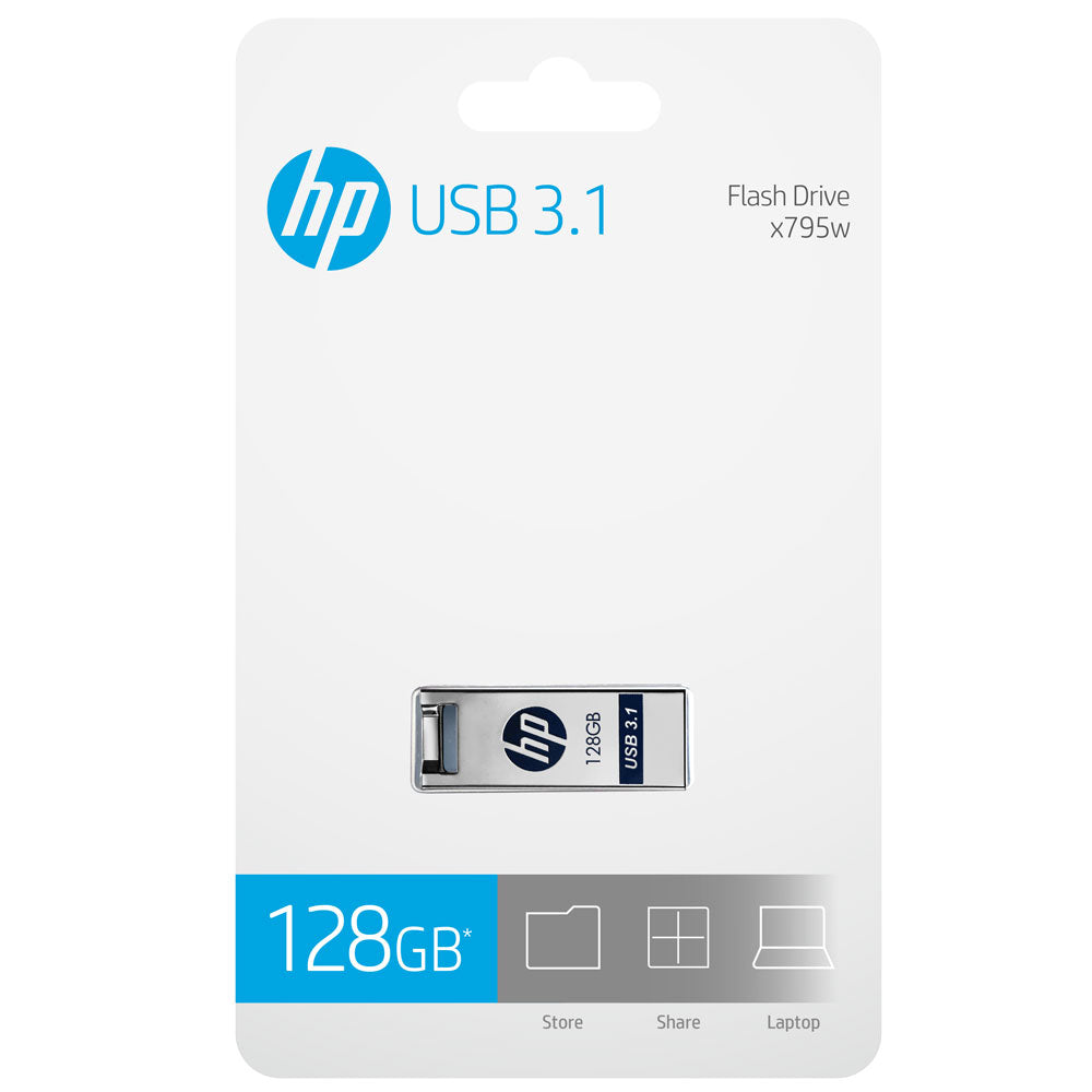 HP - x795w unidad flash USB 128 GB USB tipo A 3.2 Gen 1 (3.1 Gen 1) Azul  Plata