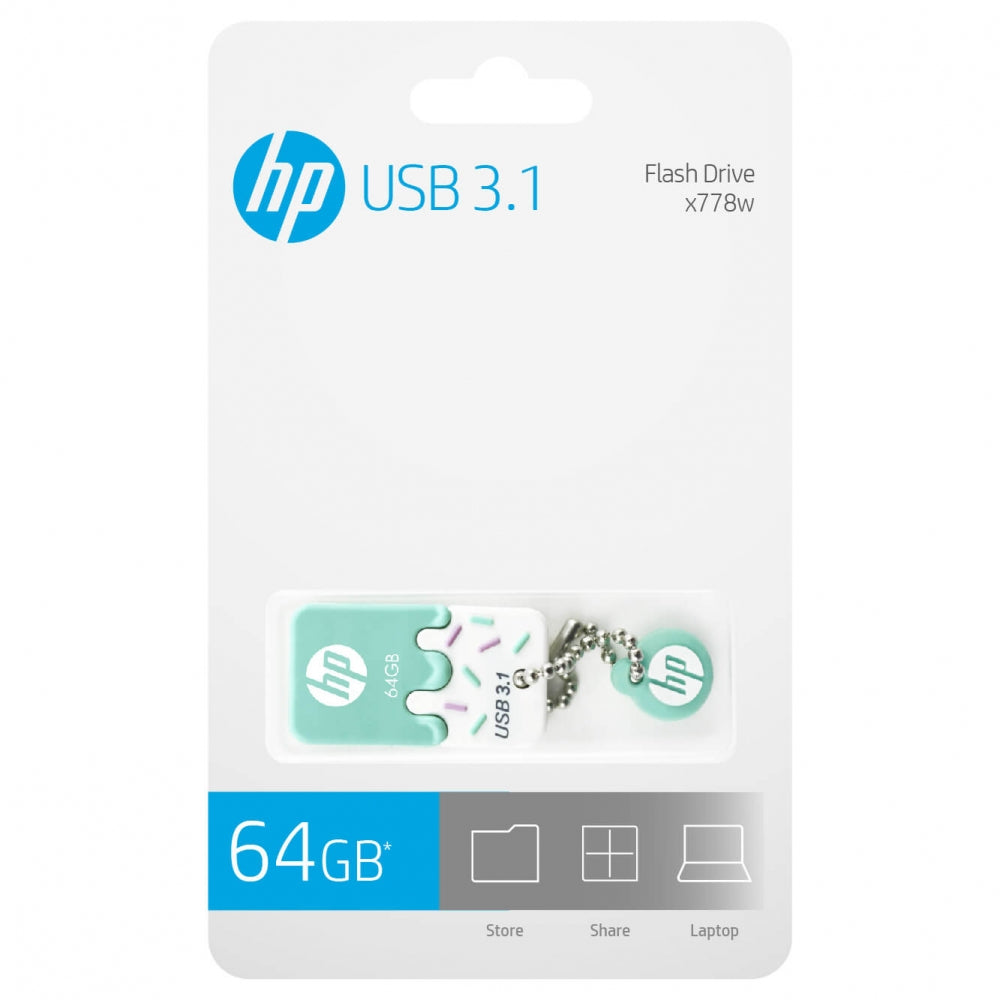 HP - x778w unidad flash USB 64 GB USB tipo A 3.2 Gen 1 (3.1 Gen 1) Verde  Blanco