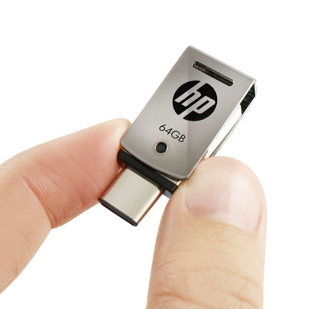 HP - x5000m unidad flash USB 64 GB USB Type-A / USB Type-C 3.2 Gen 1 (3.1 Gen 1) Acero inoxidable