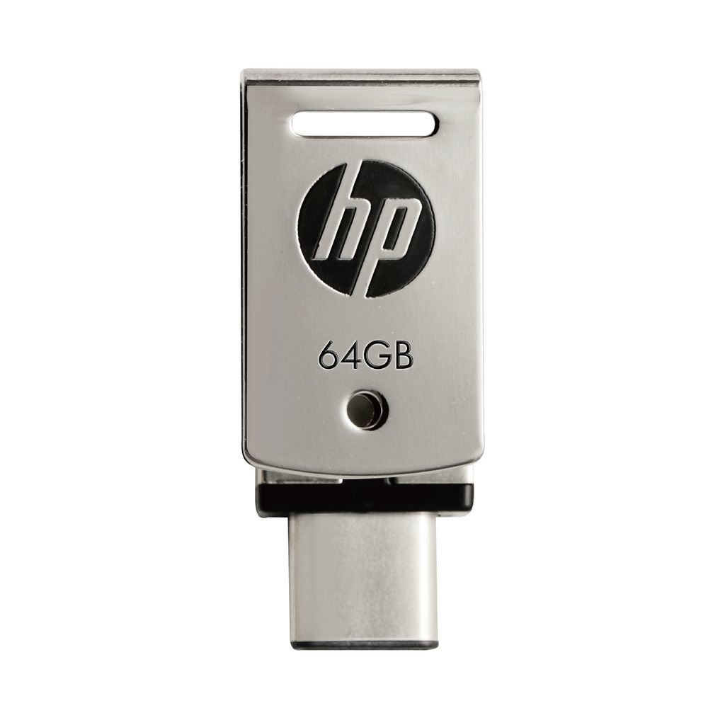 HP - x5000m unidad flash USB 64 GB USB Type-A / USB Type-C 3.2 Gen 1 (3.1 Gen 1) Acero inoxidable