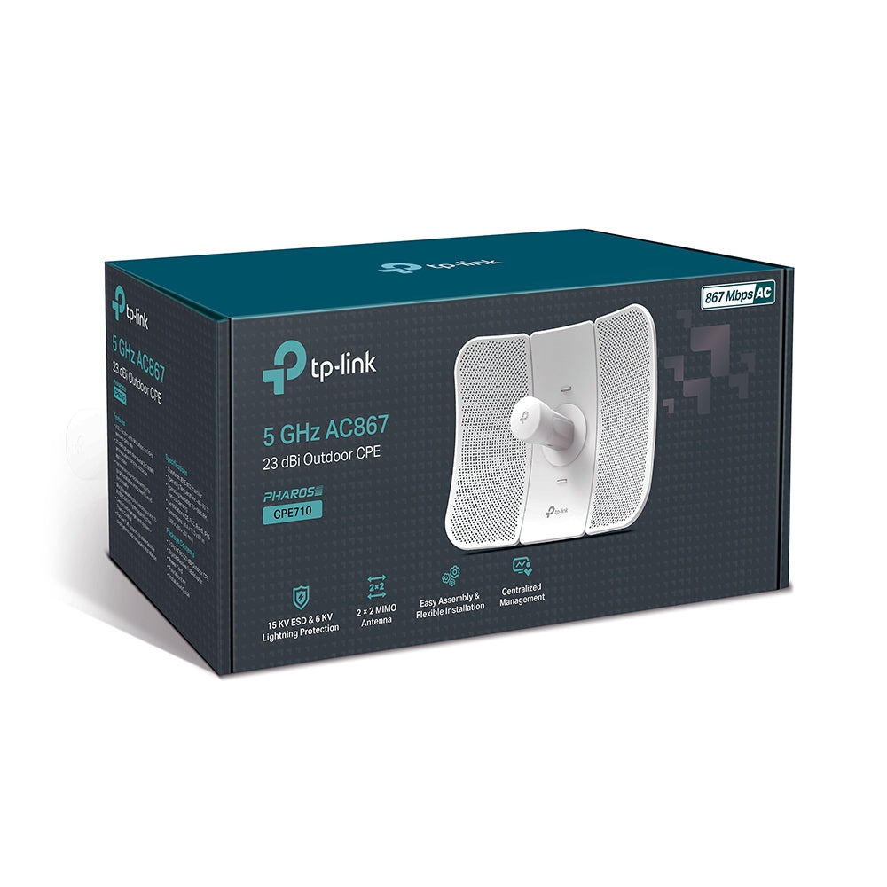 TP-Link - CPE710 punto de acceso inalámbrico 867 Mbit/s Blanco Energía sobre Ethernet (PoE)