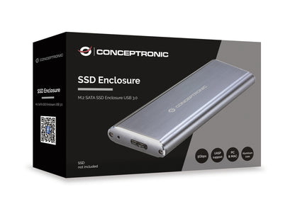 Conceptronic - DDE03G caja para disco duro externo Caja externa para unidad de estado sólido (SSD) Gris M.2