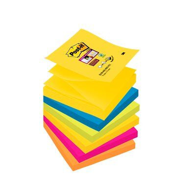 Post-It - R330-6SSRIO-EU nota autoadhesiva Plaza Azul  Rosa  Amarillo Autoadhesivo