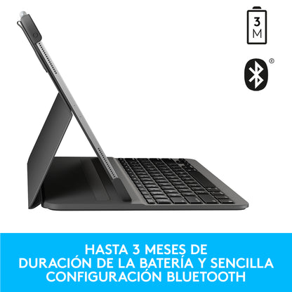 Logitech - Slim Folio Pro Grafito Bluetooth QWERTY Español