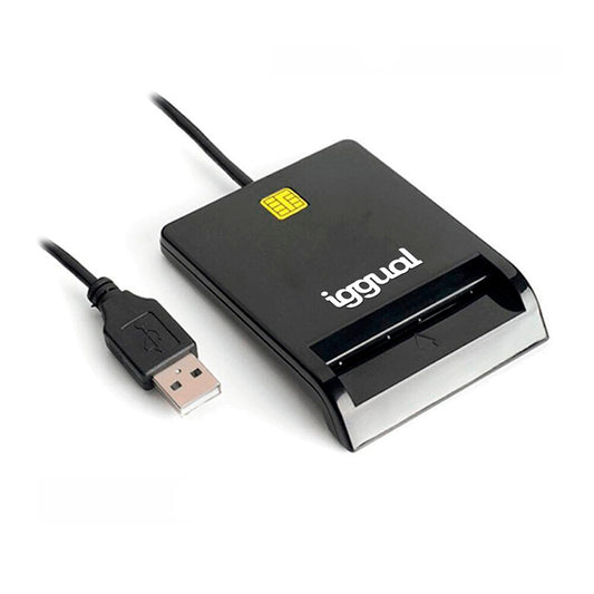 iggual - IGG316740 lector de tarjeta magnética Negro USB