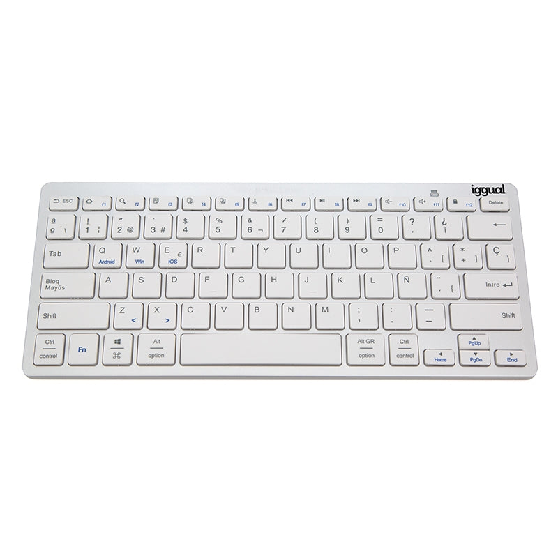 iggual - TKL-BK teclado Universal Bluetooth QWERTY Español Plata