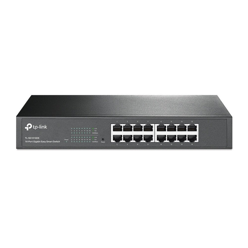 TP-Link - TL-SG1016DE Gestionado L2 Gigabit Ethernet (10/100/1000) 1U Negro