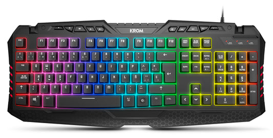 Krom - Kyra teclado Juego USB QWERTY Negro