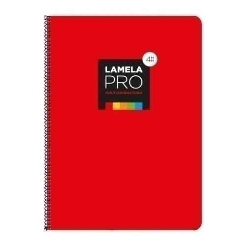 Lamela - LAMELA BLOC t.DURA Fº 100h CDV. 4 ROJO - Pack de 5 unidades