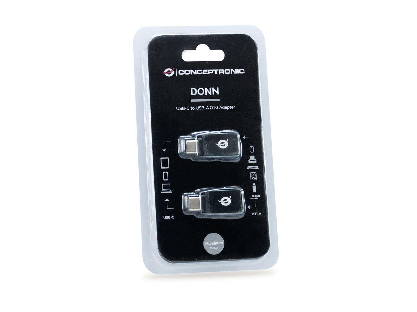 Conceptronic - DONN03G cambiador de género para cable USB 3.1 Gen 1 Type-C USB 3.1 Gen 1 Type-A Negro