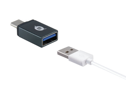 Conceptronic - DONN03G cambiador de género para cable USB 3.1 Gen 1 Type-C USB 3.1 Gen 1 Type-A Negro