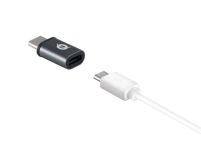 Conceptronic - DONN05G cambiador de género para cable USB 2.0 Type-C USB 2.0 Micro Negro