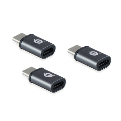 Conceptronic - DONN05G cambiador de género para cable USB 2.0 Type-C USB 2.0 Micro Negro